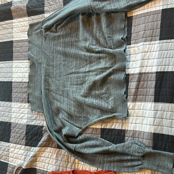 Off the shoulder gray sweater - Picture 5 of 5